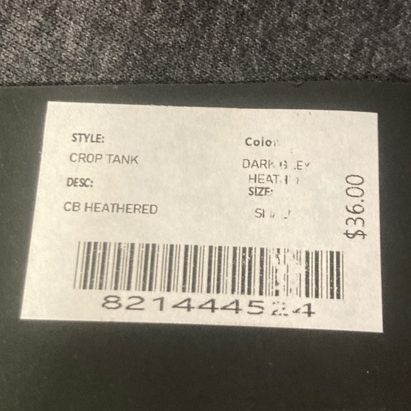 Women’s dark gray crop tank- size small - Picture 3 of 3